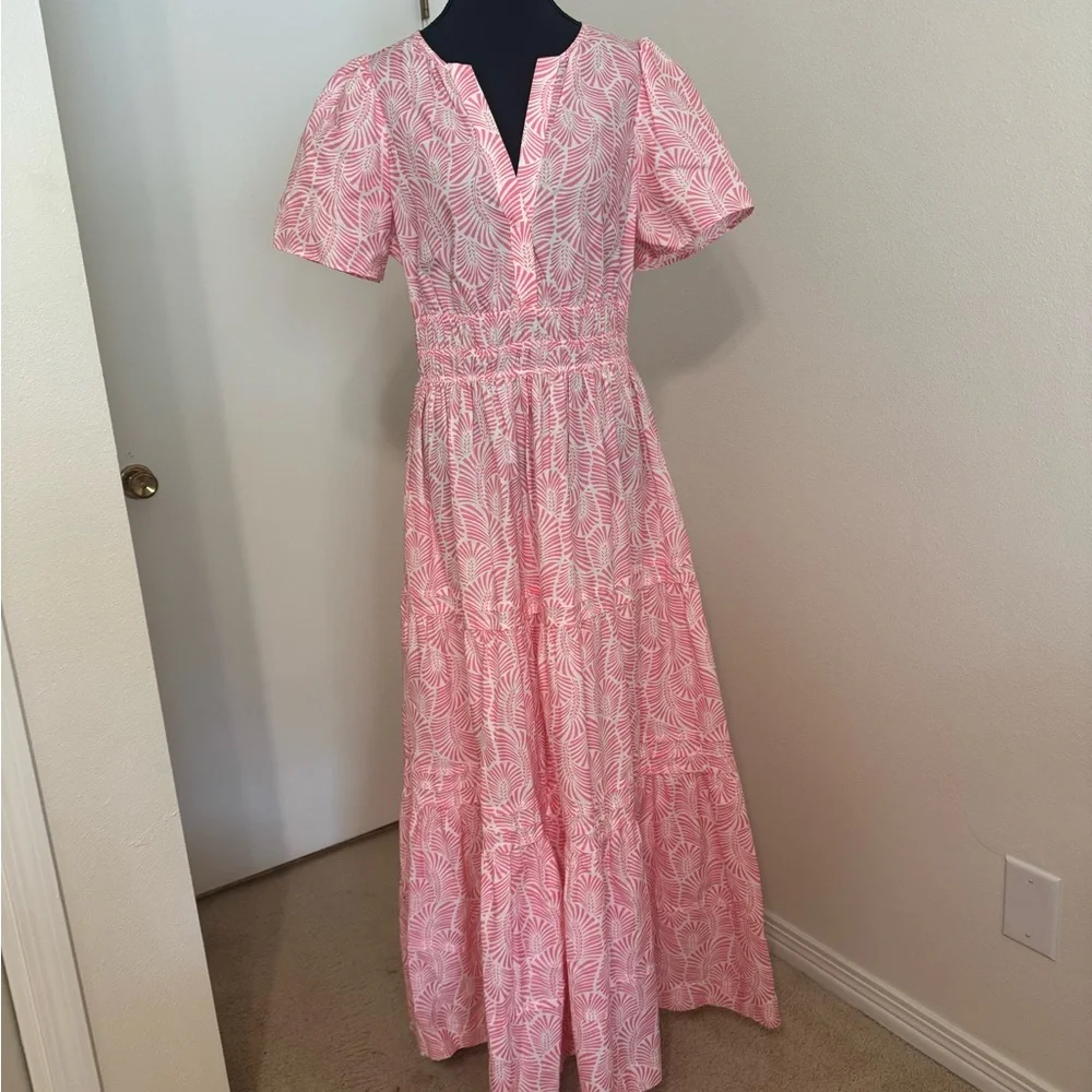Anthropologie Pink Patterned Maxi Dress - Picture 6 of 7